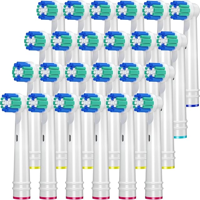 Wymienne główki szczoteczki do Oral B, 24 główek szczoteczki elektrycznej do Oral B Braun, główki szczoteczki Precision Clean pasują do Professional Care, Vitality Pro Smart Genius Series i innych