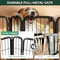 Vista 33 de FXW Puerta para perros extra ancha diseñada para uso en interiores, ancho ajustable de hasta 165 pulgadas de ancho