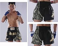 Vista 172 de Fluory - Pantalones cortos de lucha para muay thai, shorts de MMA, ropa de entrenamiento para lucha en jaula, grappling, artes marciales, kickboxing
