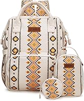 Vista 12 de Montana West Wrangler Callie - Mochila para pañales con funda para chupete, bolsa cruzada para botella y correas para cochecito de bebé, diseño
