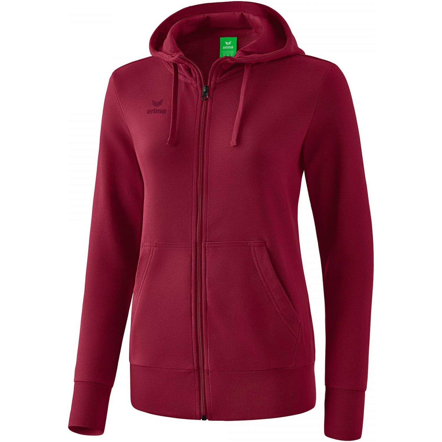 Erima Hooded Sweat Jacket - Bordeaux, 34