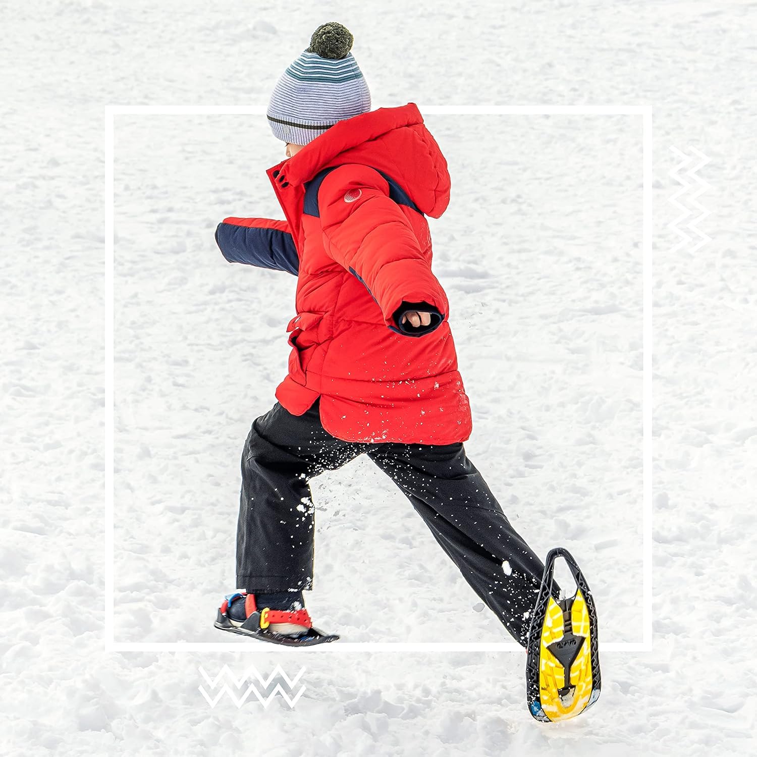 EVVO SHOSHIBAA, ciaspole per bambini, Made in Europe, attacchi regolabili, morbidi chiodi, All Terrain, escursionismo con le ciaspole