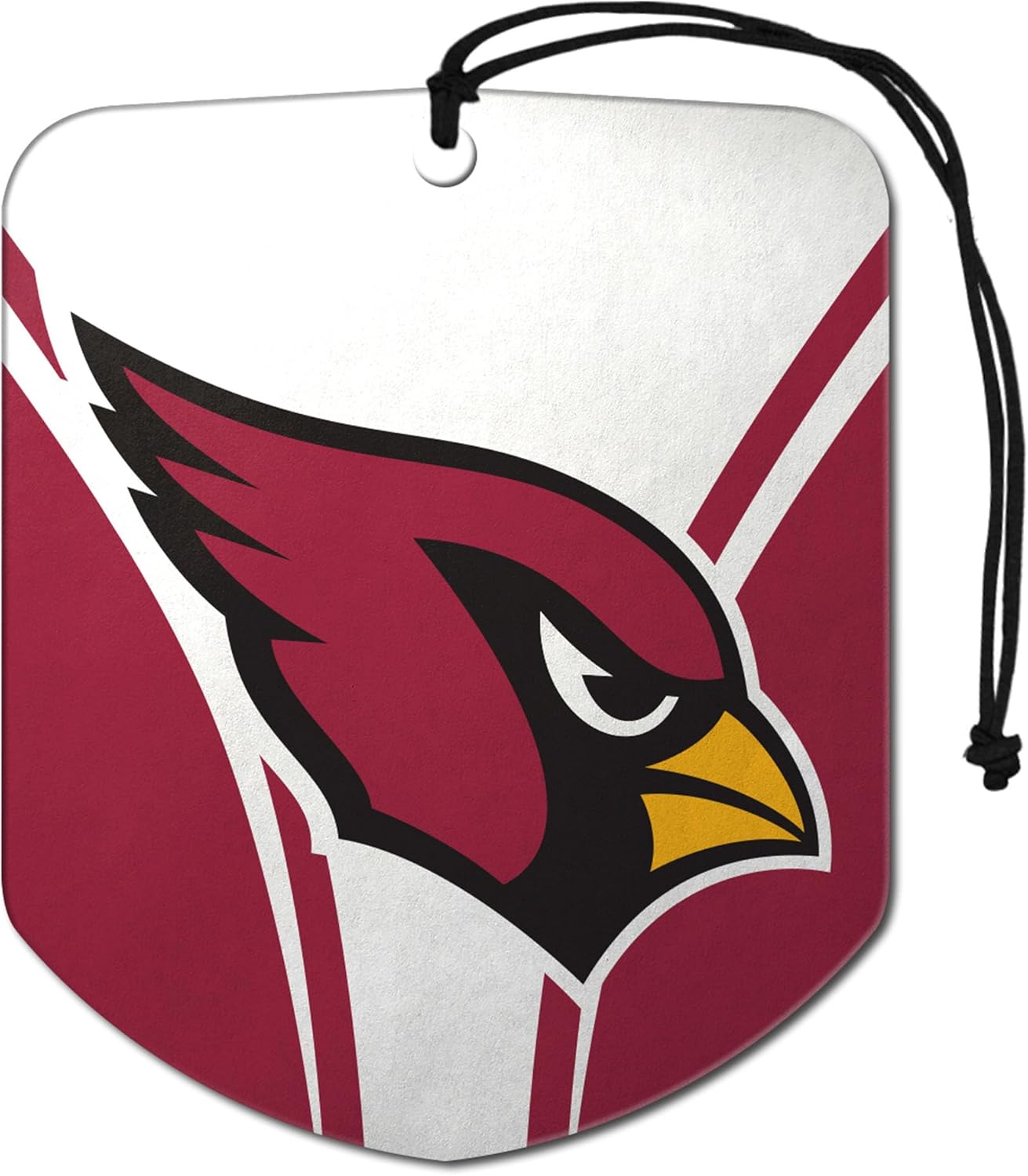 FANMATS 61560 NFL Arizona Cardinals Hanging Car Air Freshener, 2 Pack, Black Ice Scent, Odor Eliminator, Shield Design with Team Logo