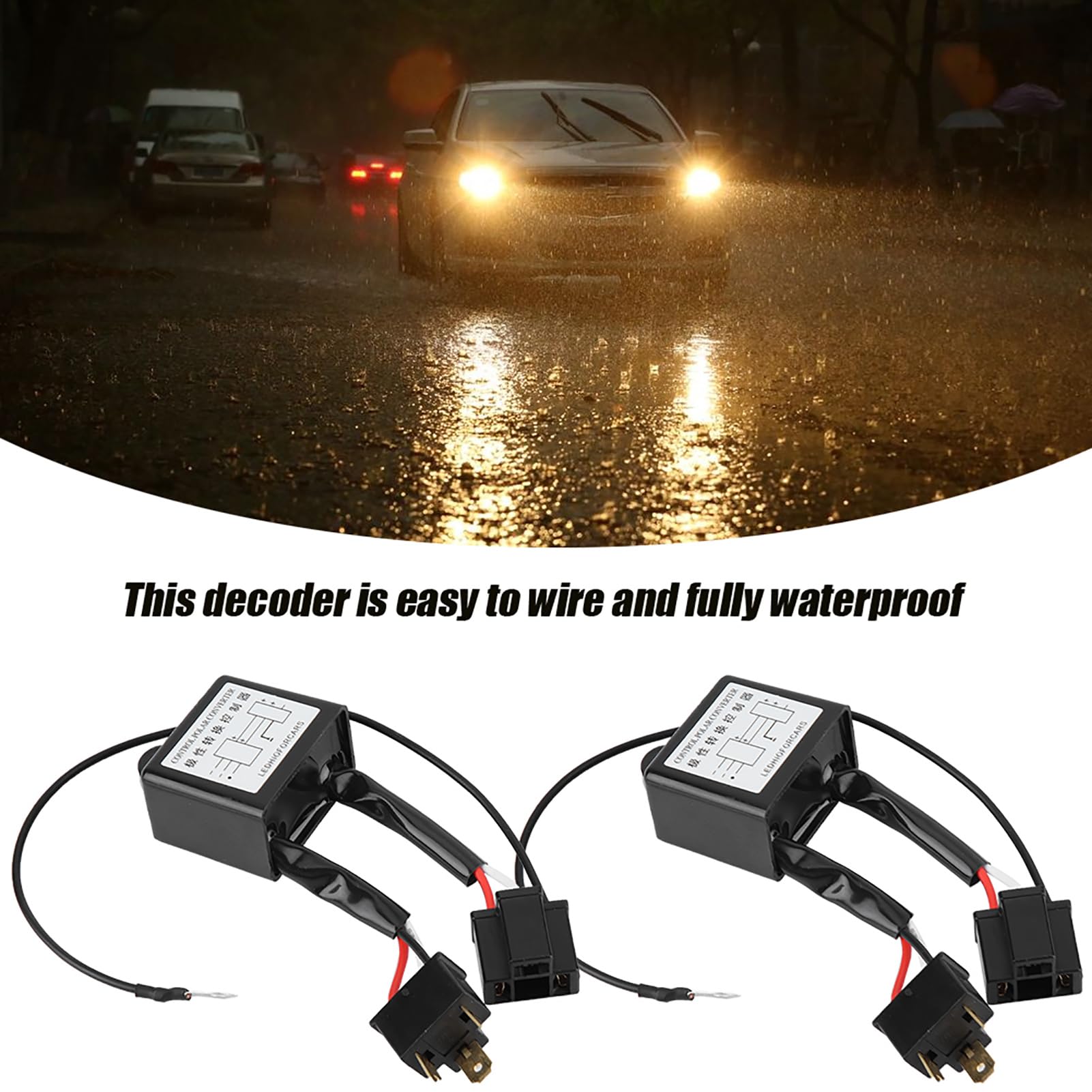 2 pezzi Invertitore di Polarità LED Convertitore Negativo Polare, Convertitore Negativo a LED, Adattatore a Switch Negativo Polare Invertito Polarità per H4