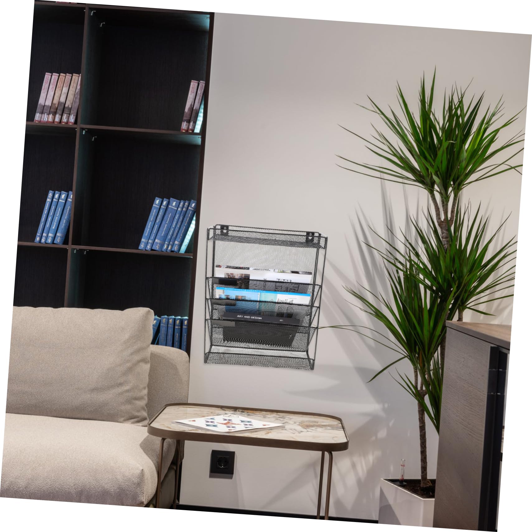 NUOBESTY Organizador De Archivos De Metal Con Diseño De Soporte Vertical Para y Revistas Estante Colgante Para Con Ganchos Para Almacenamiento De Papeleo y Material De