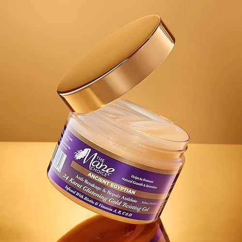 Miniatura 3 de The Mane Choice Ancient Egyptian - Gel para el cabello retorcido de oro de 24 quilates, definición y brillo para cabello seco, dañado, teñido o
