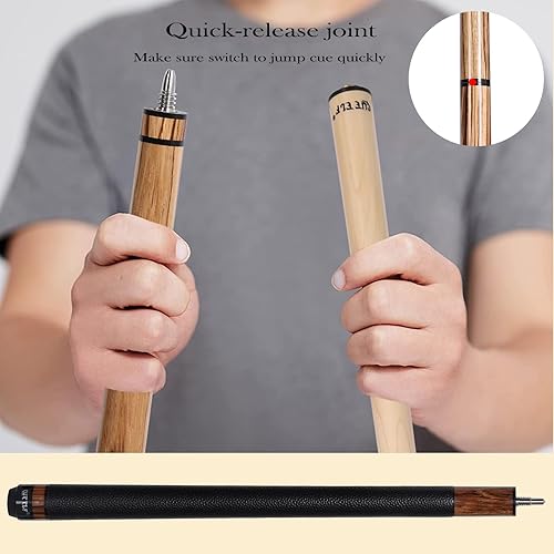 Miniatura 2 de Heavy Hitter Jump Break - Taco de piscina de 3 piezas para saltarromper, palo de piscina de madera de cebra, palo de piscina de 23 onzas