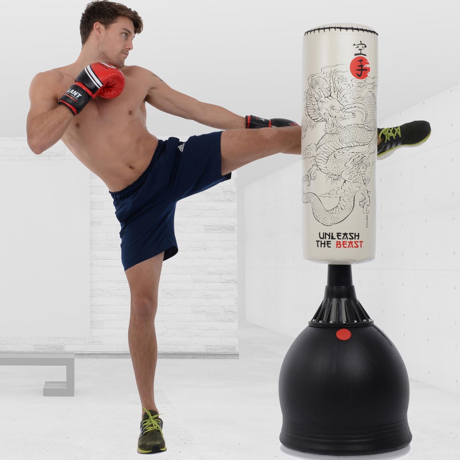 Gallant Free Standing Boxing Punch Bag 5.5ft Standing Boxing Punch Bag Ball MMA Kick Training Set