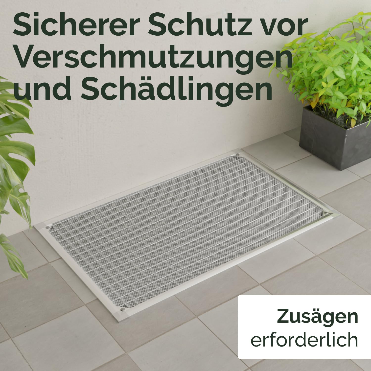 Nematek Lichtschachtabdeckung Light - hochwertige Kellerschachtabdeckung in 60 x 115 cm - Lichtschachtabdeckung Edelstahl - effektiv gegen Schmutz & Insekten
