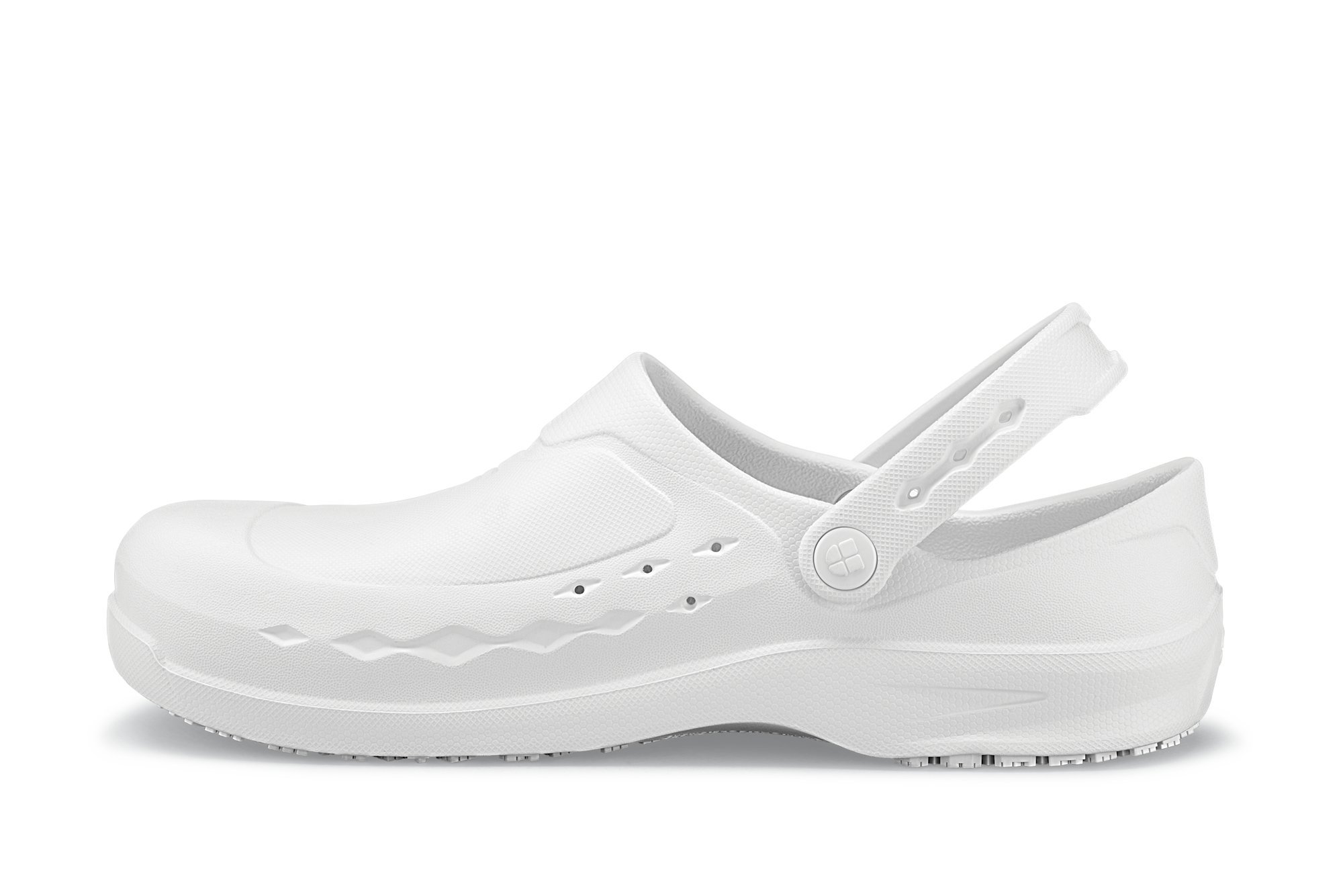 Shoes For Crews ZINC (Froggz) – Ultraleichte, Rutschfeste Clogs, Weiß, 62138