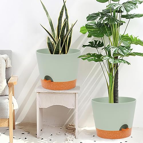 Miniatura 62 de GARDIFE 10/9/8 inch Plant pots, planters for Indoor Plants, self Watering Plant Pot, Flower pots, Black