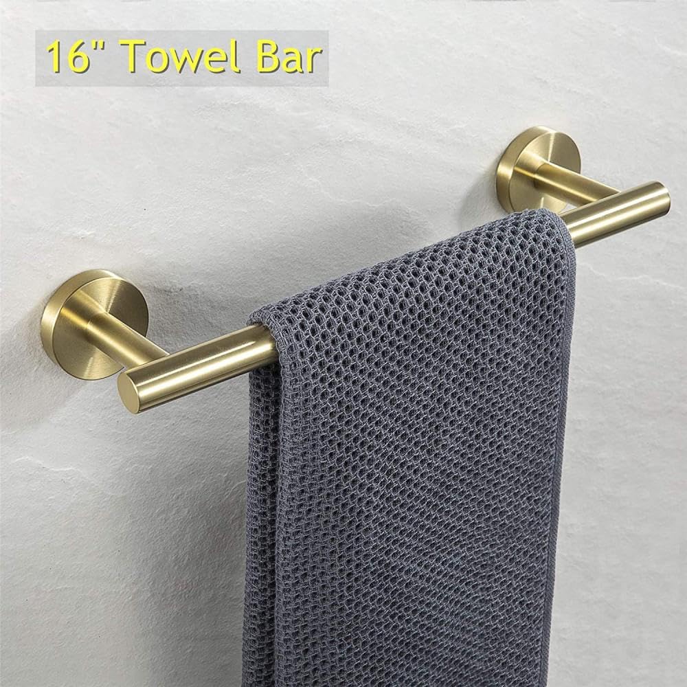 Juego de Accesorios de baño de Acero Inoxidable, Gancho para Bata, toallero, Barra, Estante, Soporte para Papel de Seda, Soporte para Cepillo de Dientes, baño, Juego de 6 Piezas Plateado