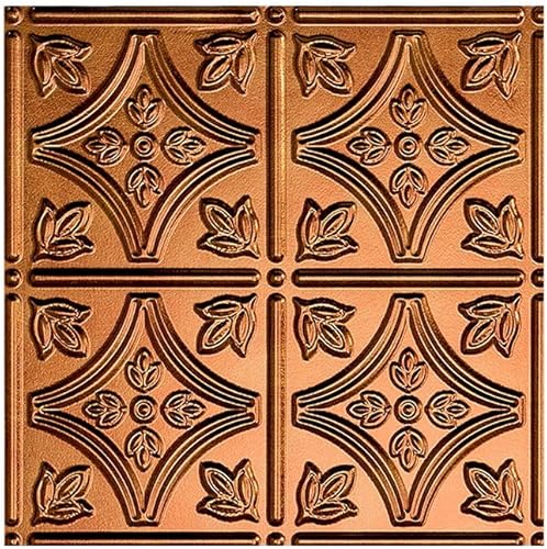 Vista 20 de FASÄDE Panel decorativo de vinilo adhesivo para techo con estilo/patrón tradicional 1 en peltre ahumado (muestra de 12x12 pulgadas)
