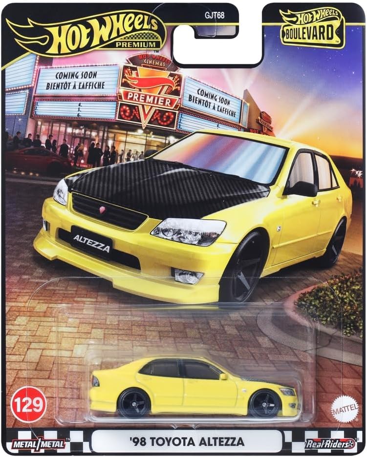 Hot Wheels JBL23 Boulevard '98 Toyota Alteza Ride On Toy Mini Car Ages 3+ Yellow