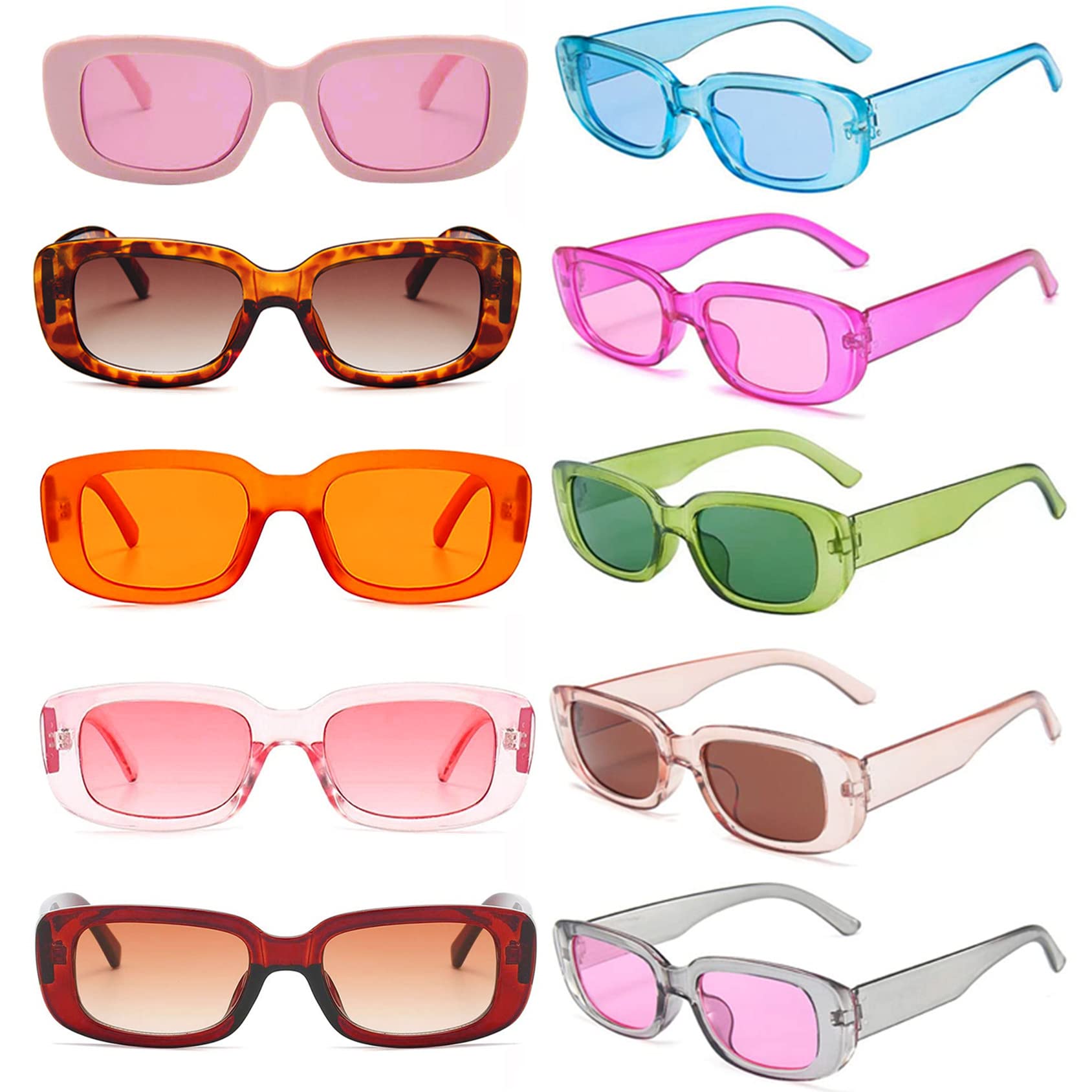 Fsmiling Women Sunglasses Bulk Rectangle Sunglasses Party Favors