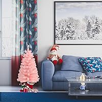 Vista 55 de CCINEE 3Ft Artificial White Tabletop Hinged Christmas Tree with Metal Stand - 130 Branch Tips Mini Christmas Tree for Xmas Party Supplies Home