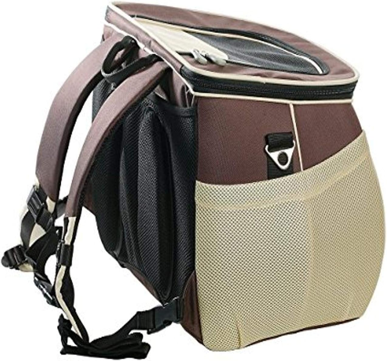 One for Pets The EVA Backpack Pet Carrier, Small, Brown Airline Approved Size - Trolley Fixture Included (2160-Brown-S)