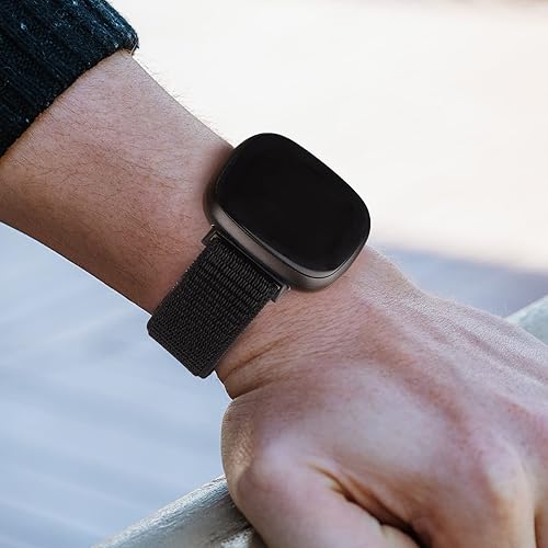 Miniatura 4 de Amzpas Correa de nailon para Fitbit Versa 4, Sense 2 y modelos compatibles, correa de repuesto suave y transpirable para mujeres y hombres
