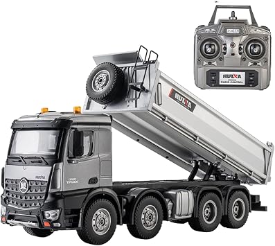 Dump Truck Radio-Controlled Car Engineering Vehicle for Kids Multi-Functional Construction Vehicle RC Car 1/14 2.4GHz with LED Light Latest Super Alloy Reinforced Version Large Indoor Play for