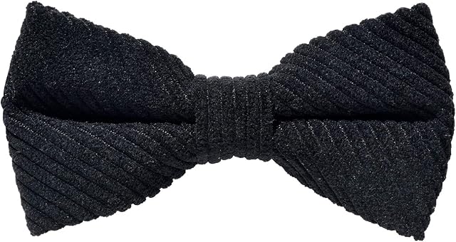 MASADA corduroy bow tie - men's accessory in vintage-look, continuously adjustable, handmade with hook closure - 12 x 6 cm
