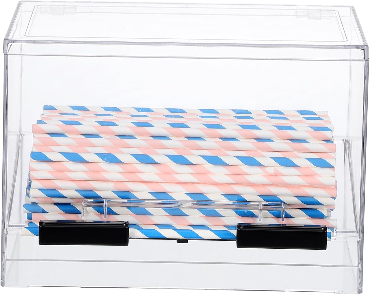 Cabilock Acrylic Straw Storage Box Reusable Straws Box Dispenser for Restaurant
