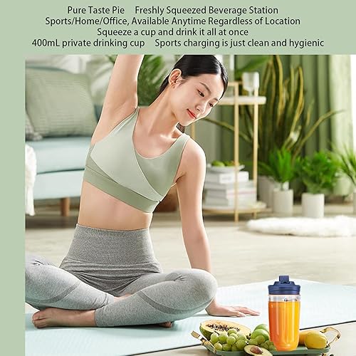 Miniatura 2 de Licuadora portátil, vaso exprimidor eléctrico inalámbrico de 14 onzas, recargable por USB, fuerte potencia de corte, mezcladores de frutas, vaso