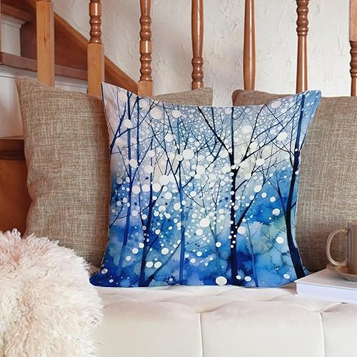 Vista 111 de ArogGeld Funda de cojín de chinoiserie japonesa chinoiserie asiática, fundas de almohada de pagoda azul asiática, funda de almohada oriental de A-1