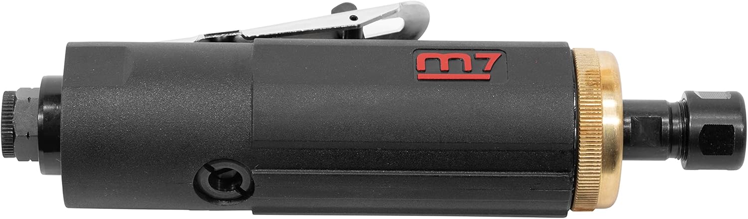 M7 Pneumatic Die Grinder with 0.9 hp Motor Lever Throttle and 1/4" 1/8" Collet (QA-211B)