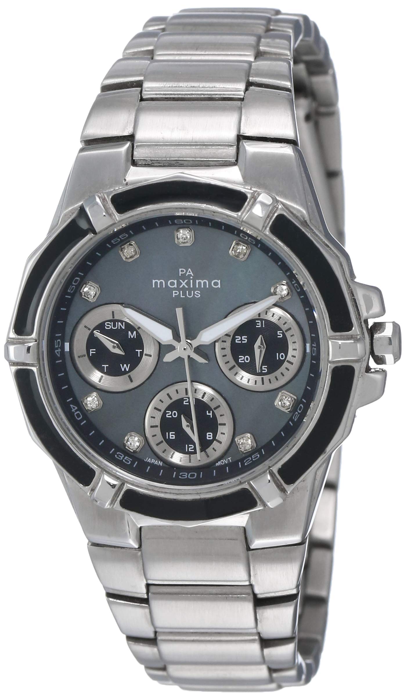 MAXIMA Stainless Steel Analog Black Dial Women Watch-46170Cmls, Silver Band (B07HTX9Z2P) Amazon Price History, Amazon Price Tracker