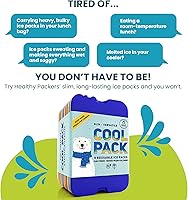 Vista 3 de Healthy Packers Paquetes de hielo para loncheras y enfriadores, paquete de 8 unidades original Paquete de hielo reutilizable delgado y duradero