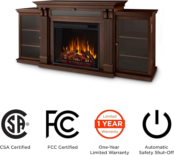 Real Flame Calie Chimenea Eléctrica TV Stand 67" miniatura 6