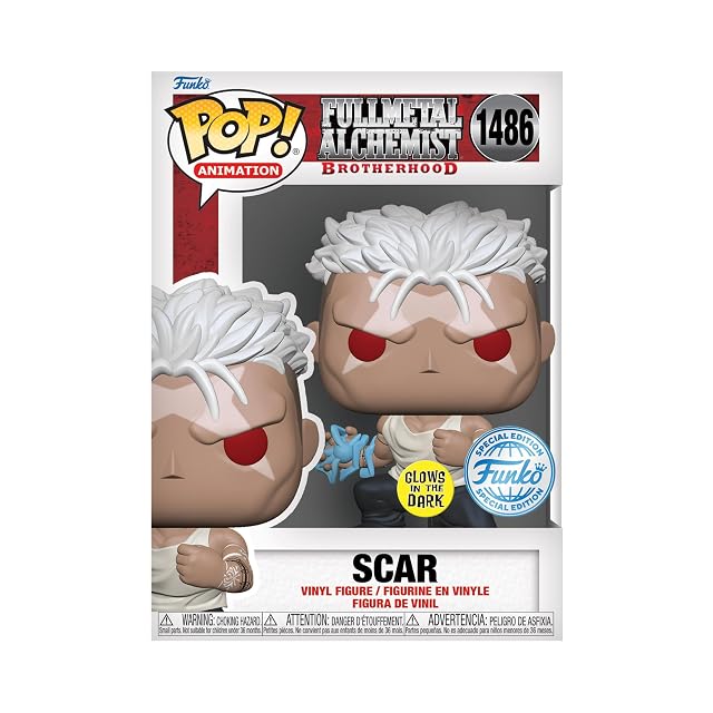 Funko Pop! Animation: FMA: B - Scar - Brilla en la Oscuridad - Full Metal Alchemist: Brotherhood