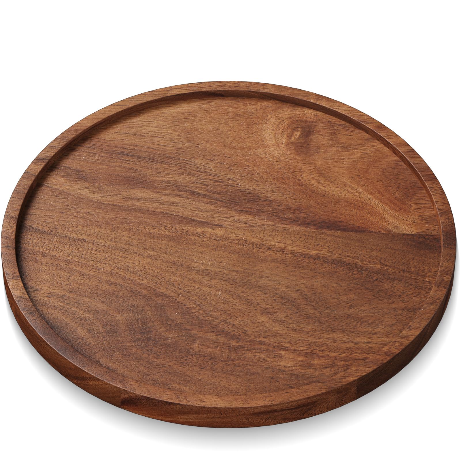 VERTORGAN Acacia Wood Serving Tray,8.7 Inch Decorative Trays Platter for Coffee Table,Living Room,Bar,Party,Mini Charcuterie Boards Cheese Board,Home