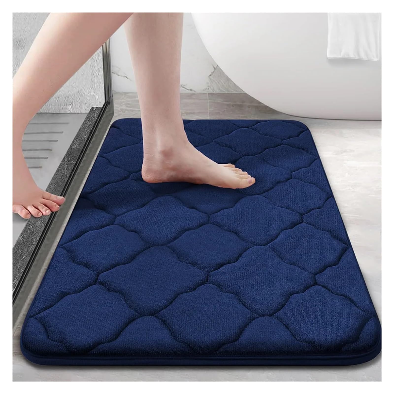 Tapis de salle de bain antidérapant en mousse à mémoire de forme, super absorbant et lavable, pour salon et chambre à coucher, tapis doux pour décoration de douche