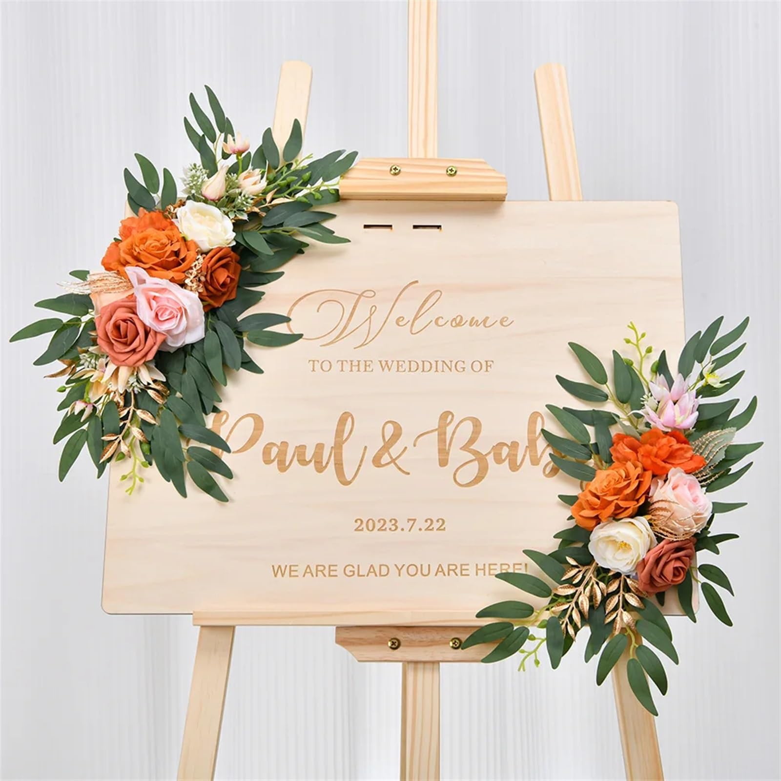 Kit Fiori Artificiali per Arco Nuziale 2 pezzi di fiori artificiali for arco nuziale kit ghirlande floreali in seta cerimonia di matrimonio cartelli di benvenuto decorazione di ricevimento oggetti di