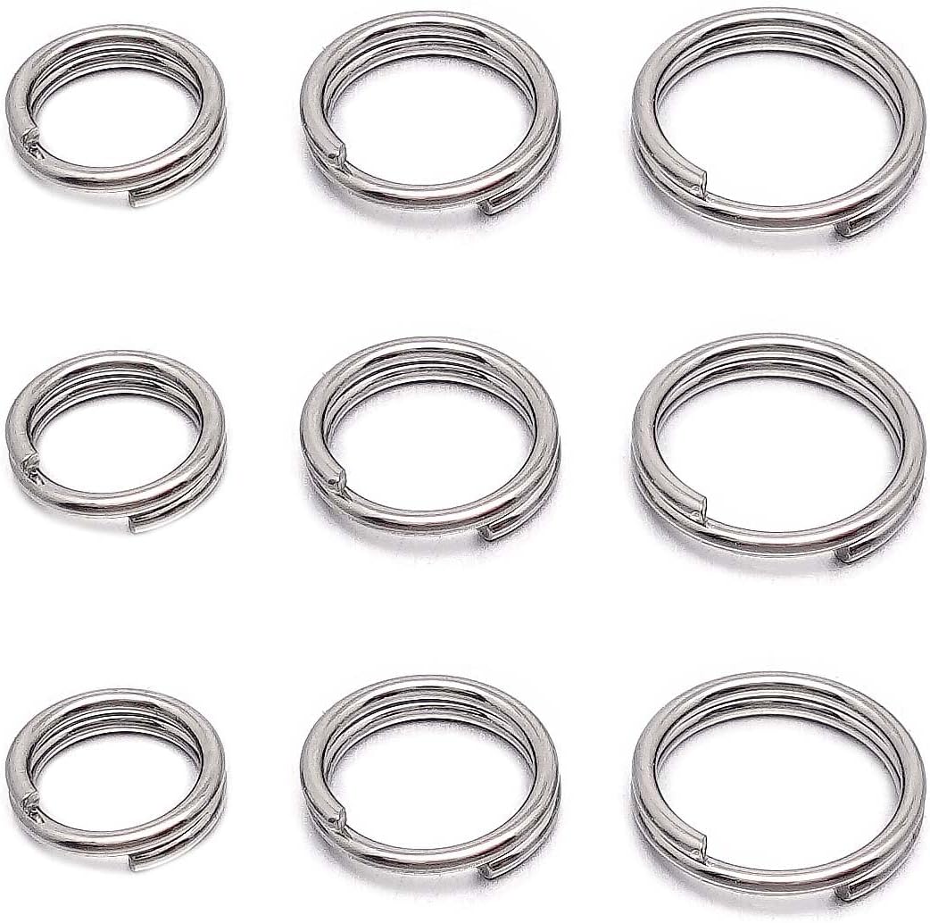 Amazon.com: THREENEST 750 PCS 6mm 7mm 8mm Small Stainless Steel Split ...