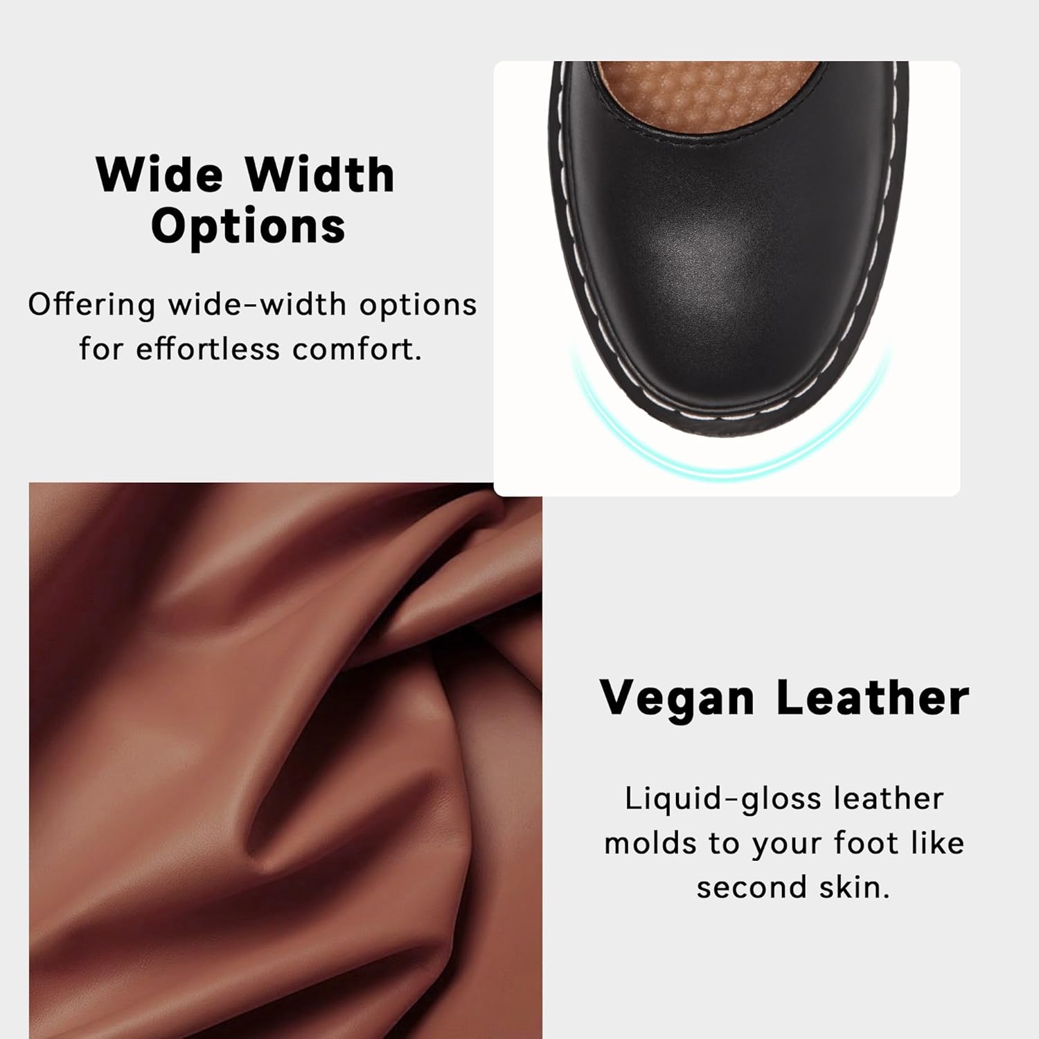 Mary Jane Shoes for Women, Memory Foam Oxford Dress Shoe Vegan Leather Buckle Strap Cute Dressy Flats for Work Office School Business Casual Cosplay Teacher - Image 2