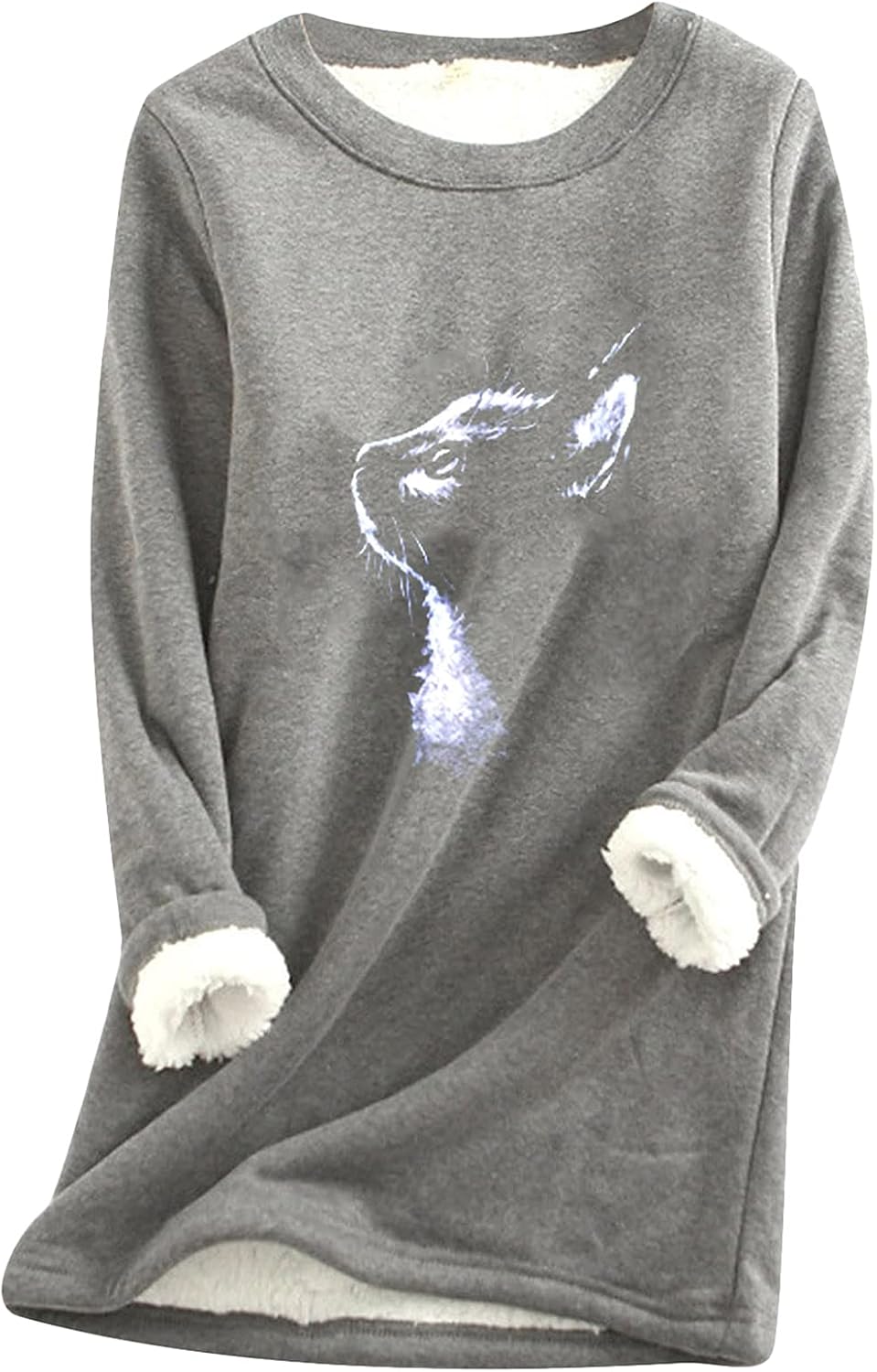 Women Printed Sweatshirt Soft Long Sleeve Pullover shirt Casual Loose Fit Tops