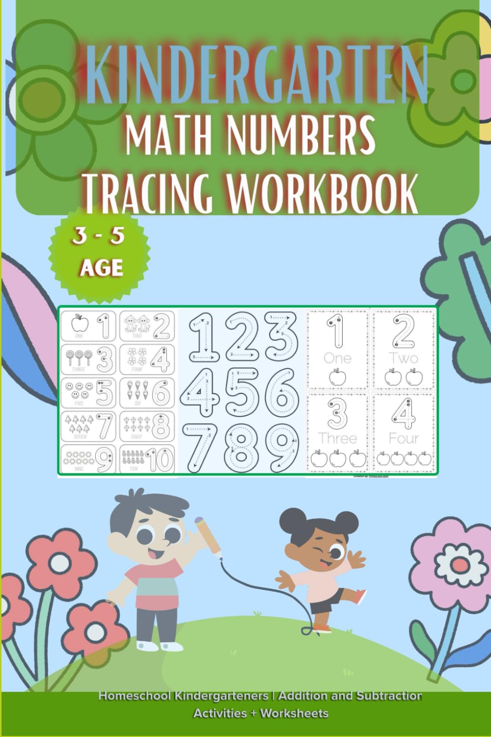 Kindergarten math numbers tracing workbook 1 to 20 for Kids Ages 3-5: A Fun and Easy Preschool Math Workbook to Learn Number Writing, Counting, and Number Order