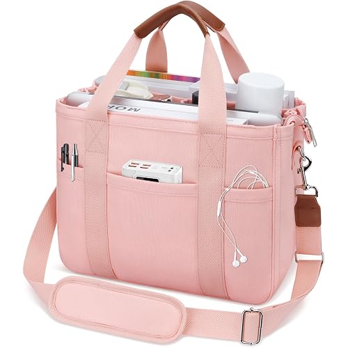 KKXIU Canvas Tote Bag for Women with Zipper and Compartments Crossbody Large Bible Messenger Purse Bag With Pockets | Canvas