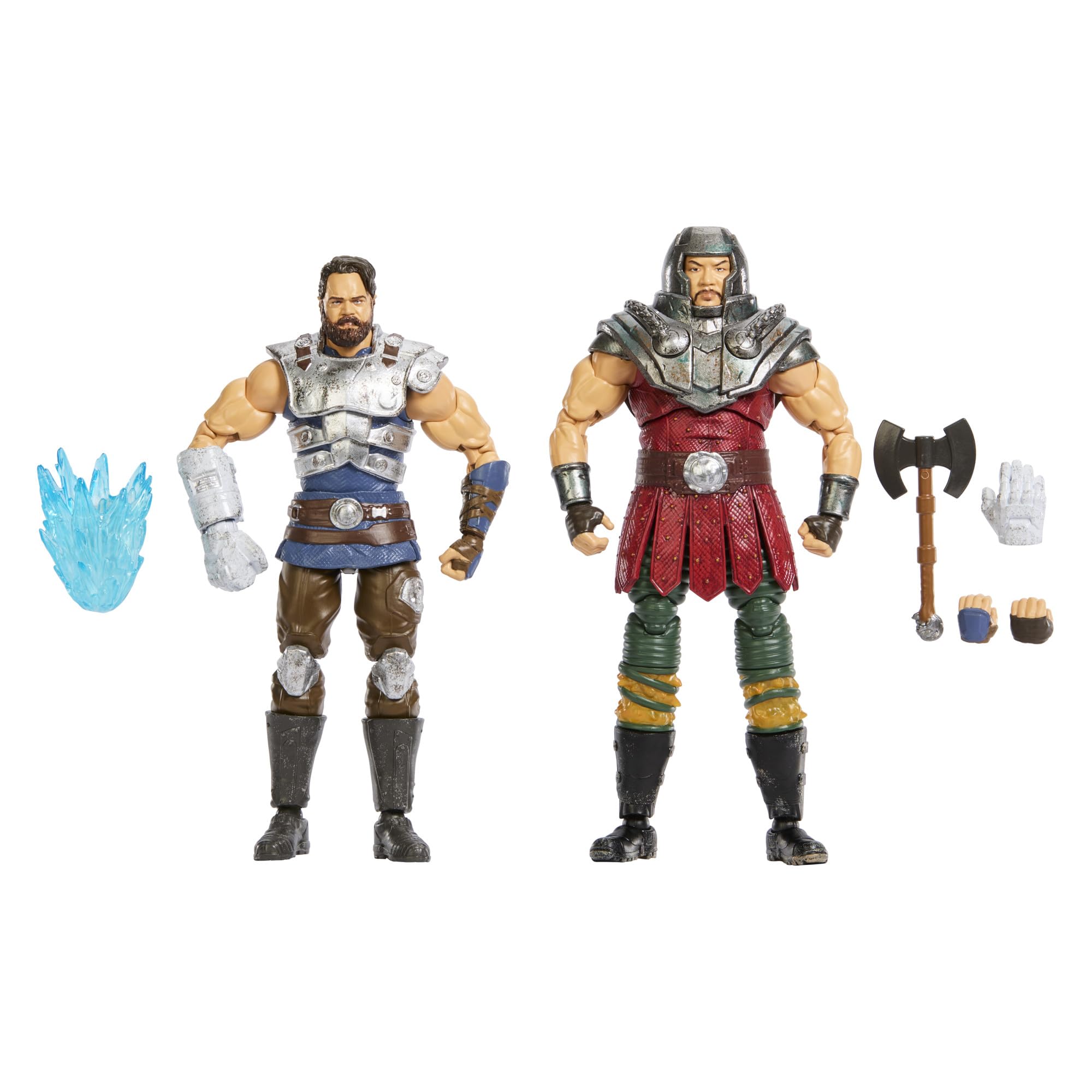 Masters of The Universe Ram Man Fisto Zestaw 2 figurek akcji w skali 1:12 z motywem, zgodnie z filmem Motu 2026, najwyższa jakość, punkty przegubowe, JKJ34