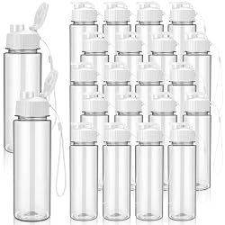 Mifoci 20 Pcs 17 Oz Plastic Water Bottles Bulk Sports,White | Leak Proof Flip Top Closure, Reusable for Gym Outdoor Party Events, Bulk Bottles for Adults Sports Activities