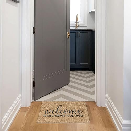 Miniatura 6 de AAZZKANG Felpudo antideslizante de bienvenida al aire libre para entrada del hogar, fácil de limpiar, tapete para puerta delantera para interiores,