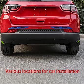 2 PCS Car Strong Reflective Stripe Stickers,Car Trunk Reflective Stickers,Night Visibility Reflective Decal,Reflective Safety Warning Stripe Stickers for Car,Truck,Motorcycle(Blue)