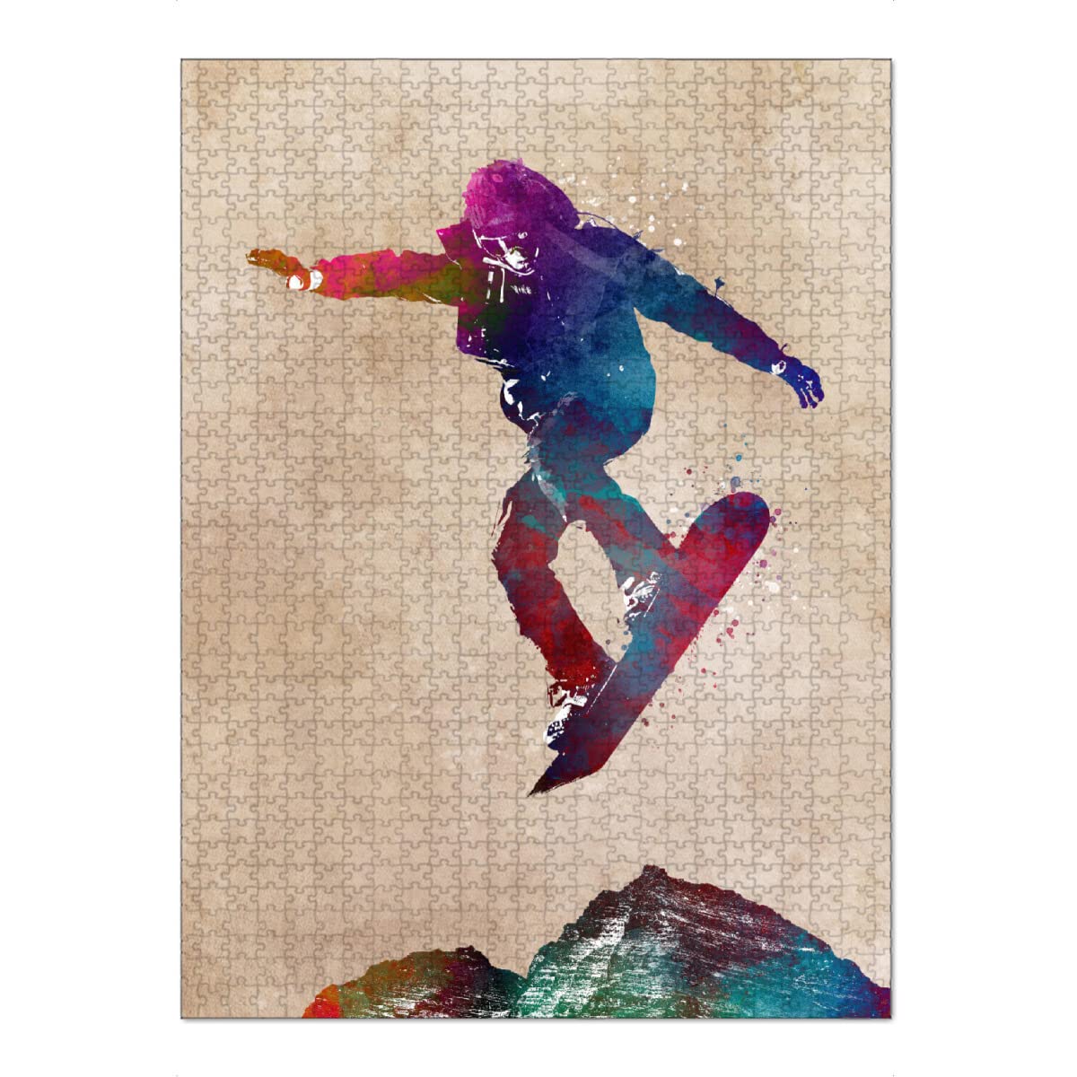 artboxONE-Puzzle XXL (1500 Teile) Sport Snowboard-Sport-Illustration - Puzzle Schnee Snowboard Snowboard