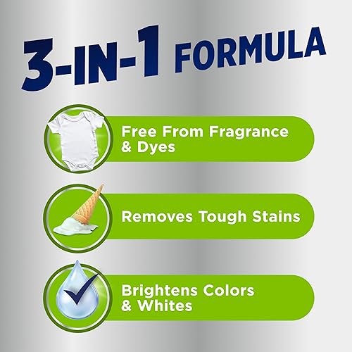 Miniatura 4 de OxiClean Polvo removedor de manchas versátil sin triple acción, uso con detergente, sin fragancia, sin tintes, sin fosfatos, sin cloro, elimina