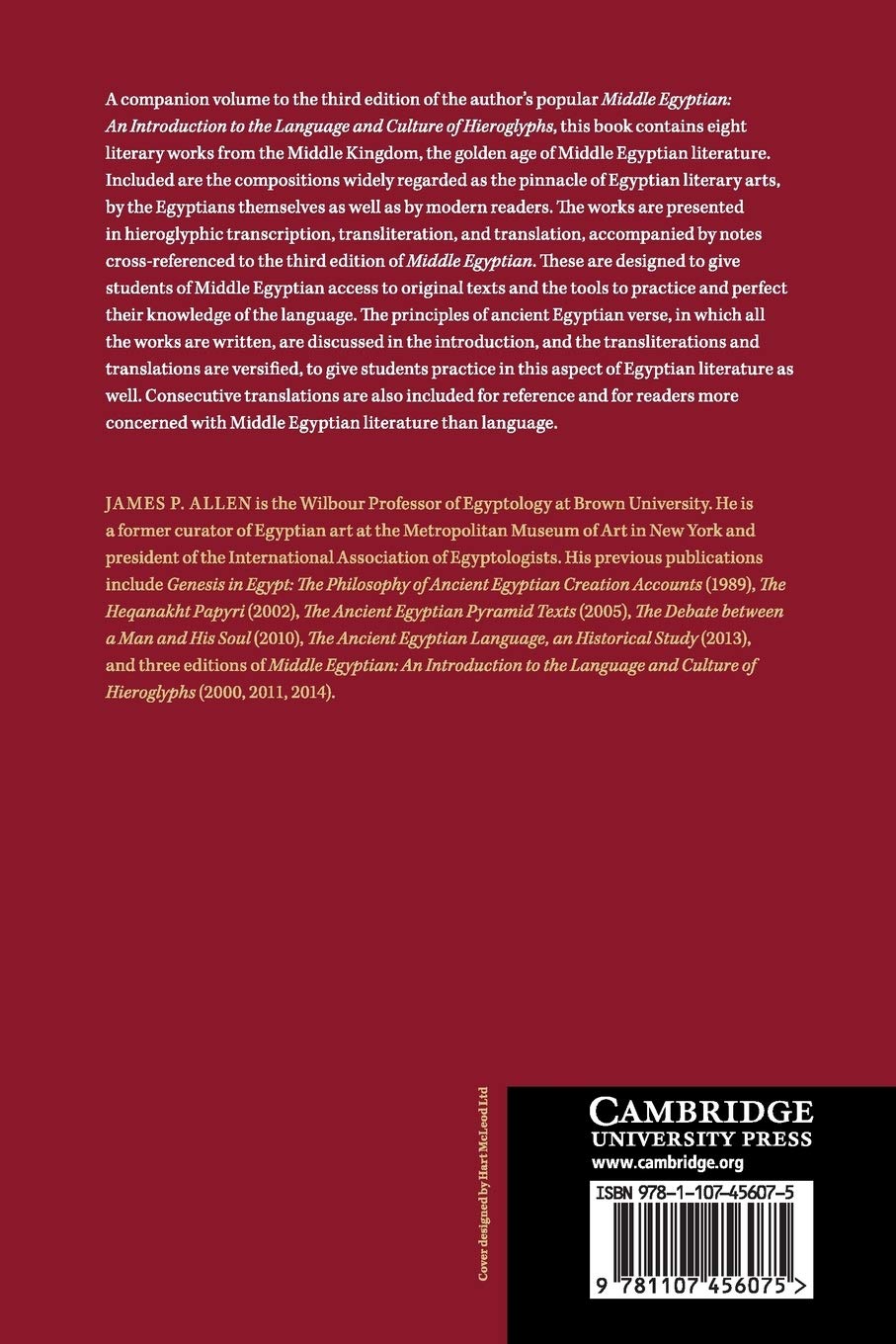 Middle Egyptian Literature: Eight Literary Works Of The Middle Kingdom