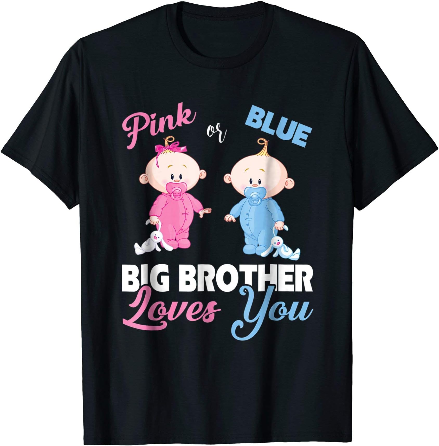 Baby Shower Party Shirts & ApparelPink or Blue Big Brother Loves You-Gender Reveal Shirts