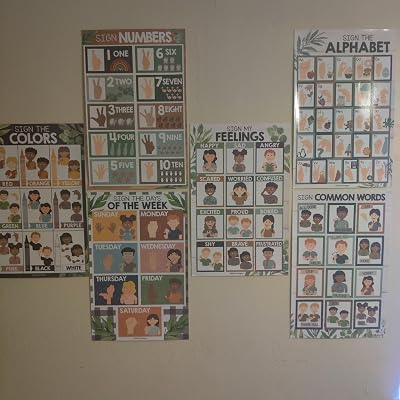 Design Paper Sign Language Hadley Designs Sign Language Posters For Classroom Sri Lanka | Ubuy