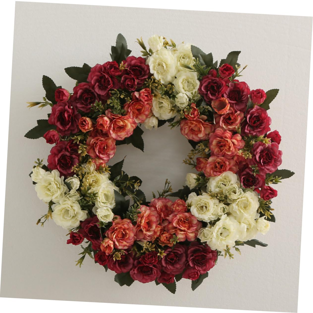 Guirnalda de Rosas de Imitación para Puerta y Pared, Estilo Europeo